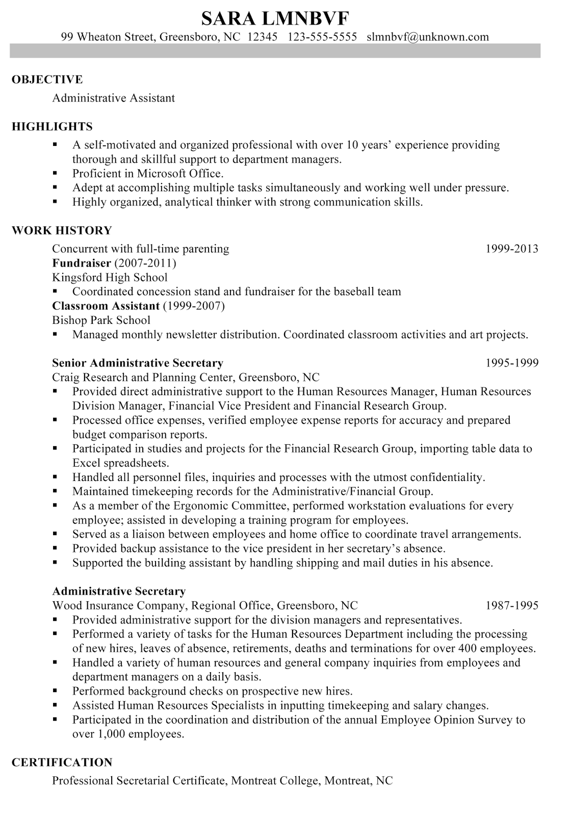 Objective for resume for medical administrative assistant